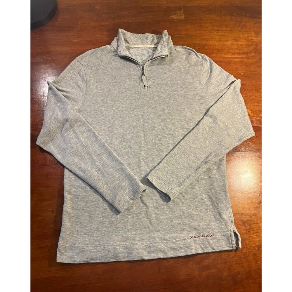 Men’s True Grit 1/4 Zip Mock Neck Long Sleeve Stretch Pullover, M